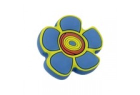 Gałka meblowa H149 Kwiatek niebieski/żółty